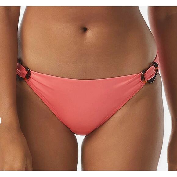 Kate Spade Lychee Heart Side Buckle Classic Bikini Bottom  Swim M NWT - Picture 1 of 3